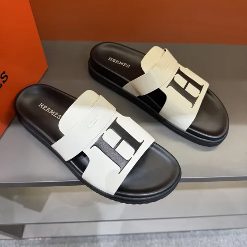 Replica Hermes Slippers For Men #1443391 $52.00 USD for Wholesale