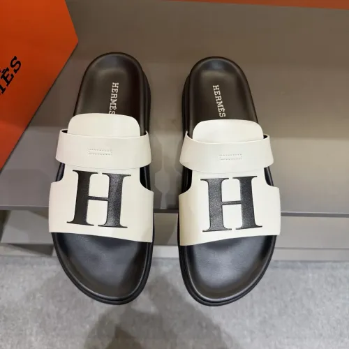 Replica Hermes Slippers For Men #1443391 $52.00 USD for Wholesale
