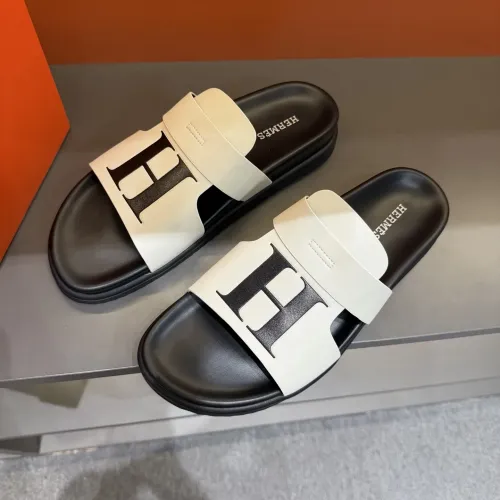 Replica Hermes Slippers For Men #1443391 $52.00 USD for Wholesale