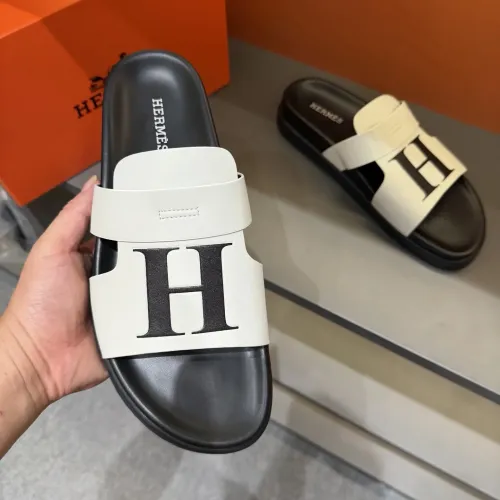 Replica Hermes Slippers For Men #1443391 $52.00 USD for Wholesale