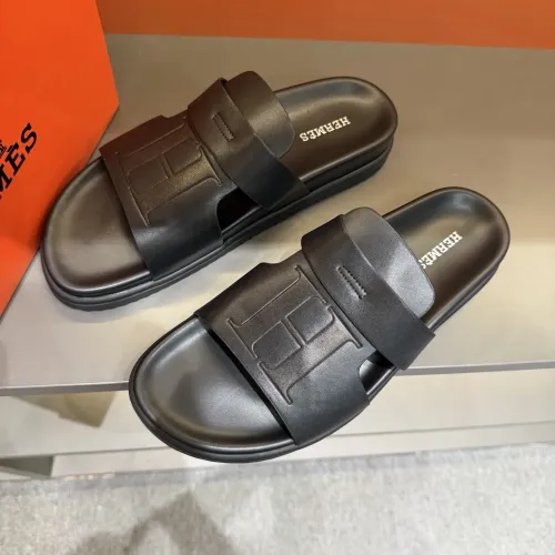 Replica Hermes Slippers For Men #1443393 $52.00 USD for Wholesale