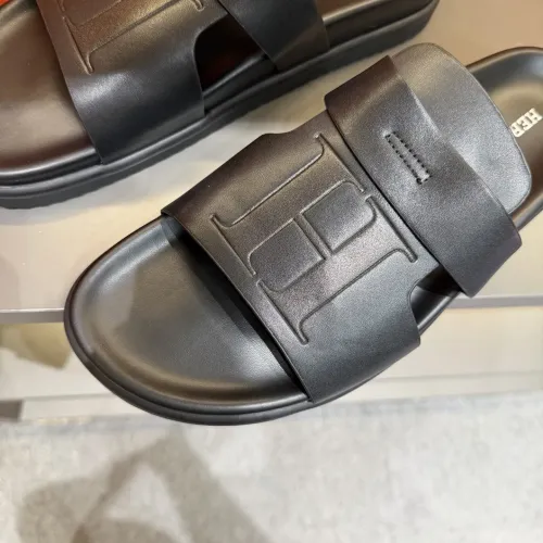 Replica Hermes Slippers For Men #1443393 $52.00 USD for Wholesale