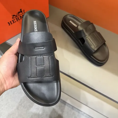 Replica Hermes Slippers For Men #1443393 $52.00 USD for Wholesale