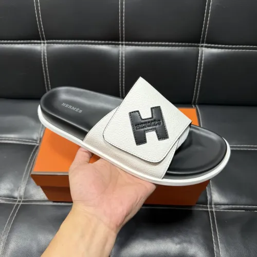 Replica Hermes Slippers For Men #1443405 $56.00 USD for Wholesale