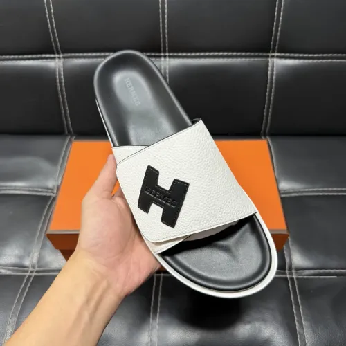 Replica Hermes Slippers For Men #1443405 $56.00 USD for Wholesale