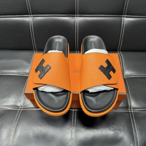 Replica Hermes Slippers For Men #1443406 $56.00 USD for Wholesale