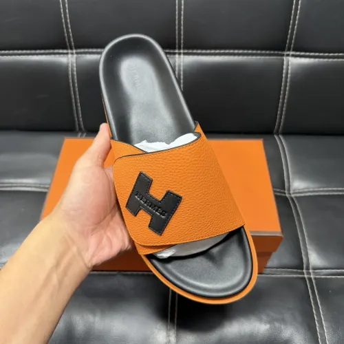 Replica Hermes Slippers For Men #1443406 $56.00 USD for Wholesale