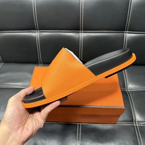 Replica Hermes Slippers For Men #1443406 $56.00 USD for Wholesale