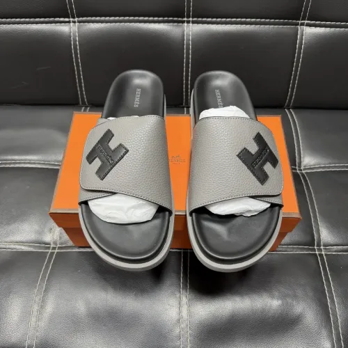Replica Hermes Slippers For Men #1443407 $56.00 USD for Wholesale