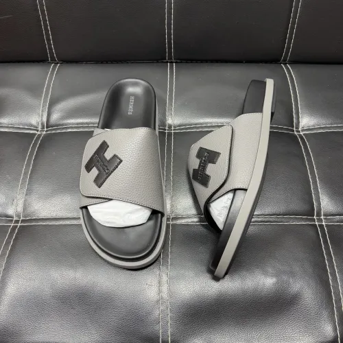 Replica Hermes Slippers For Men #1443407 $56.00 USD for Wholesale