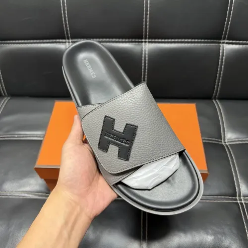 Replica Hermes Slippers For Men #1443407 $56.00 USD for Wholesale
