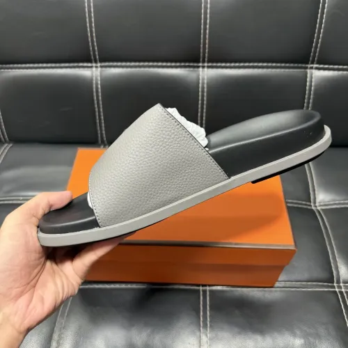Replica Hermes Slippers For Men #1443407 $56.00 USD for Wholesale