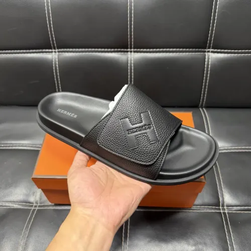 Replica Hermes Slippers For Men #1443408 $56.00 USD for Wholesale