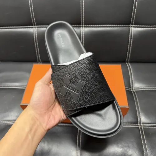 Replica Hermes Slippers For Men #1443408 $56.00 USD for Wholesale