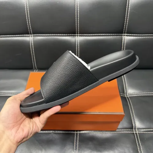 Replica Hermes Slippers For Men #1443408 $56.00 USD for Wholesale