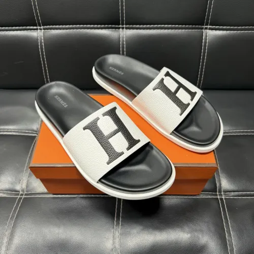 Wholesale Hermes Slippers For Men #1443409 $56.00 USD, Wholesale Quality Replica Hermes Slippers