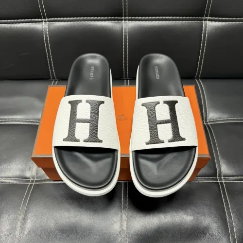 Replica Hermes Slippers For Men #1443409 $56.00 USD for Wholesale