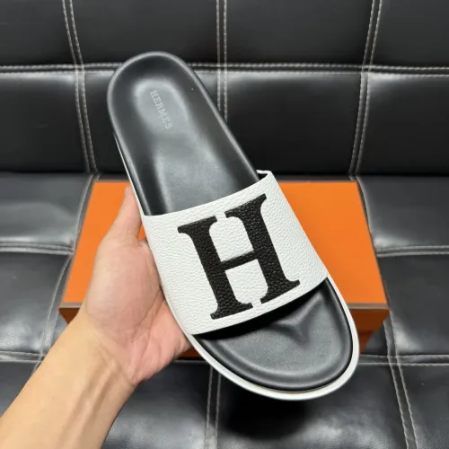 Replica Hermes Slippers For Men #1443409 $56.00 USD for Wholesale