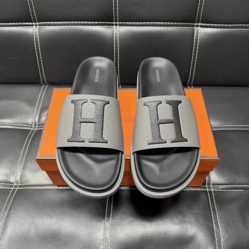 Replica Hermes Slippers For Men #1443410 $56.00 USD for Wholesale