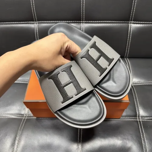 Replica Hermes Slippers For Men #1443410 $56.00 USD for Wholesale