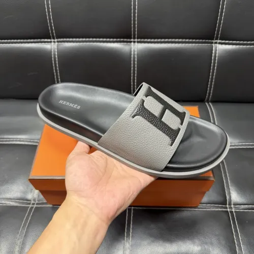 Replica Hermes Slippers For Men #1443410 $56.00 USD for Wholesale