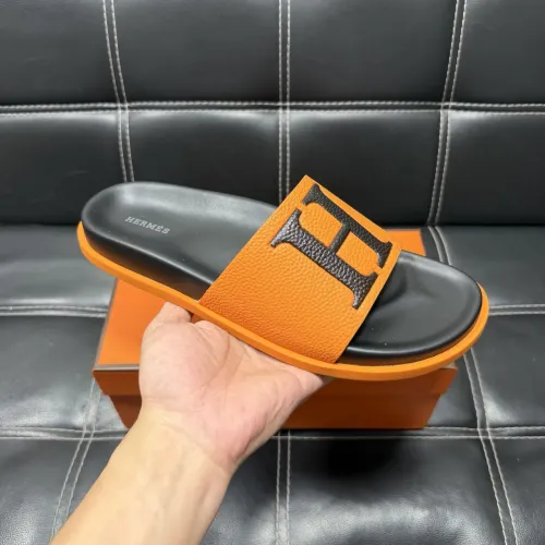 Replica Hermes Slippers For Men #1443411 $56.00 USD for Wholesale