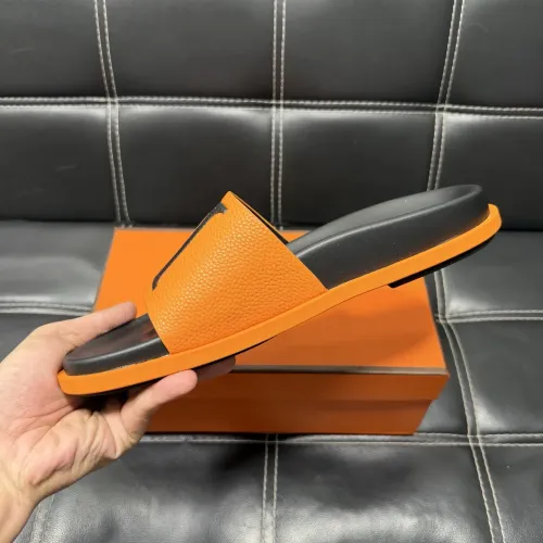 Replica Hermes Slippers For Men #1443411 $56.00 USD for Wholesale