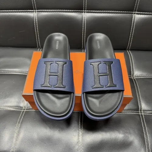 Replica Hermes Slippers For Men #1443412 $56.00 USD for Wholesale