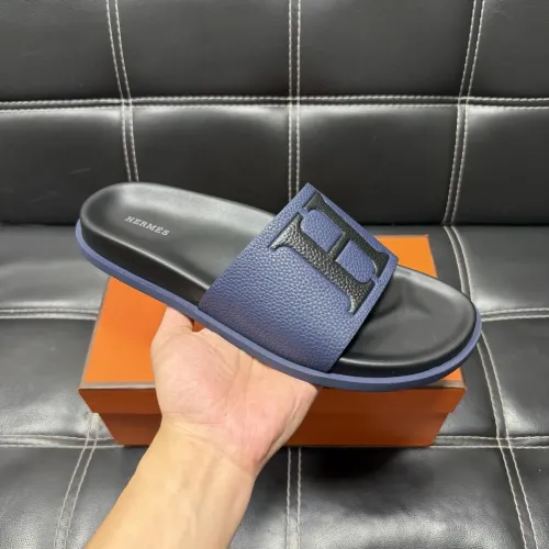 Replica Hermes Slippers For Men #1443412 $56.00 USD for Wholesale
