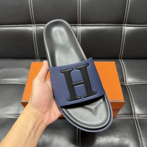 Replica Hermes Slippers For Men #1443412 $56.00 USD for Wholesale
