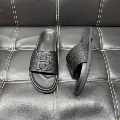 Replica Hermes Slippers For Men #1443413 $56.00 USD for Wholesale