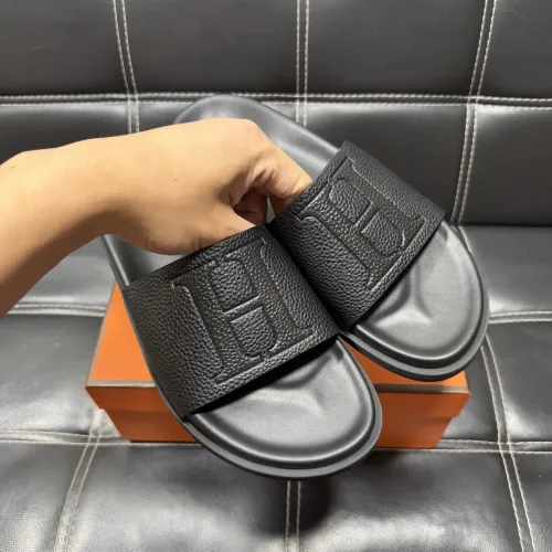 Replica Hermes Slippers For Men #1443413 $56.00 USD for Wholesale