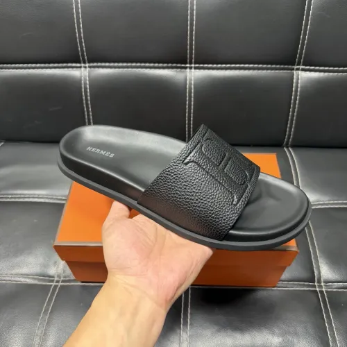 Replica Hermes Slippers For Men #1443413 $56.00 USD for Wholesale