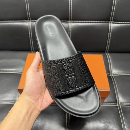 Replica Hermes Slippers For Men #1443413 $56.00 USD for Wholesale