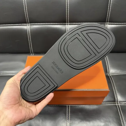 Replica Hermes Slippers For Men #1443413 $56.00 USD for Wholesale