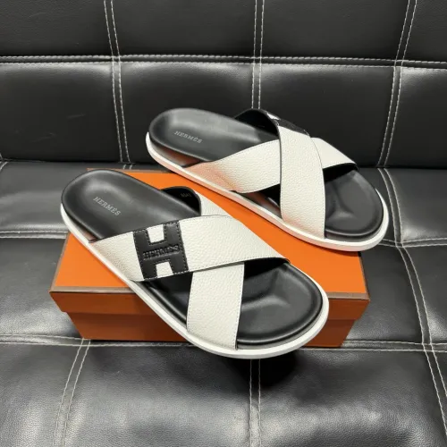Wholesale Hermes Slippers For Men #1443414 $56.00 USD, Wholesale Quality Replica Hermes Slippers