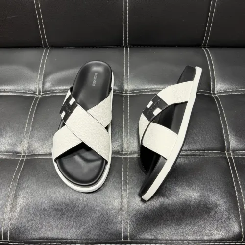 Replica Hermes Slippers For Men #1443414 $56.00 USD for Wholesale