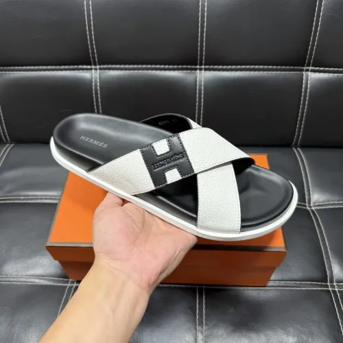 Replica Hermes Slippers For Men #1443414 $56.00 USD for Wholesale