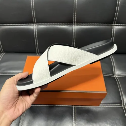 Replica Hermes Slippers For Men #1443414 $56.00 USD for Wholesale