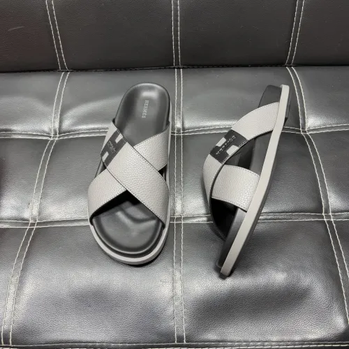 Replica Hermes Slippers For Men #1443415 $56.00 USD for Wholesale