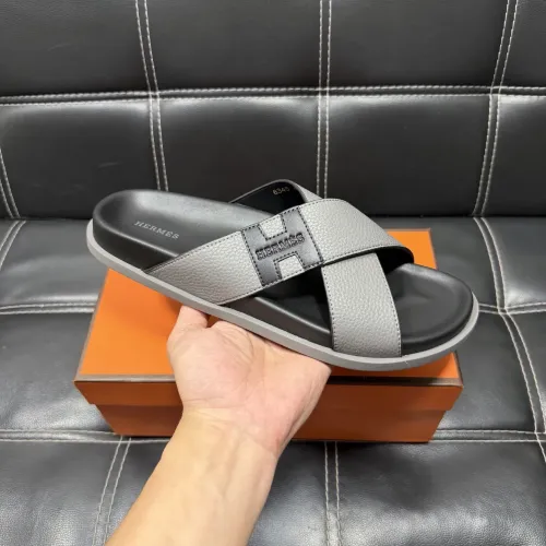 Replica Hermes Slippers For Men #1443415 $56.00 USD for Wholesale
