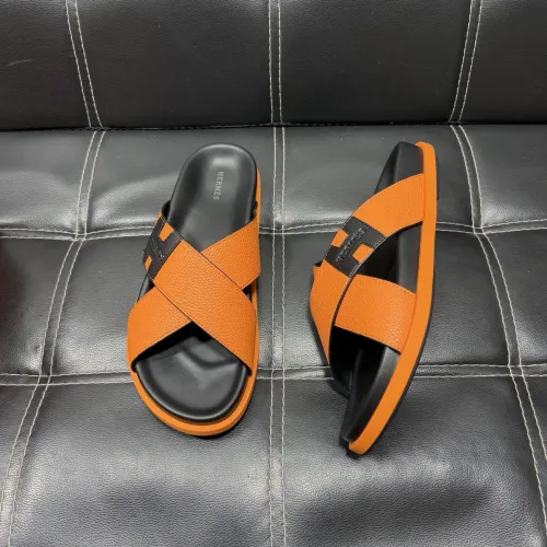 Replica Hermes Slippers For Men #1443416 $56.00 USD for Wholesale