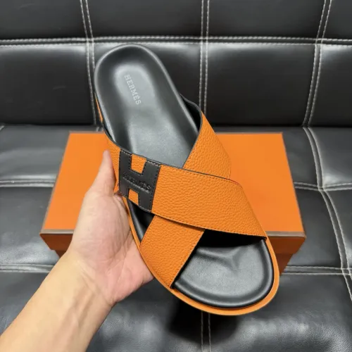 Replica Hermes Slippers For Men #1443416 $56.00 USD for Wholesale