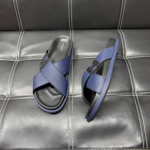 Replica Hermes Slippers For Men #1443417 $56.00 USD for Wholesale