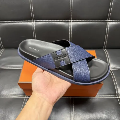 Replica Hermes Slippers For Men #1443417 $56.00 USD for Wholesale