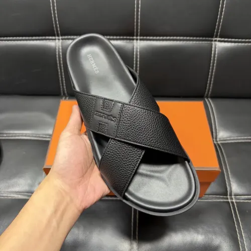 Replica Hermes Slippers For Men #1443418 $56.00 USD for Wholesale