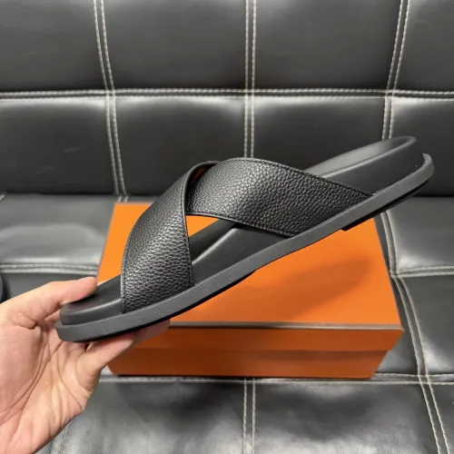 Replica Hermes Slippers For Men #1443418 $56.00 USD for Wholesale
