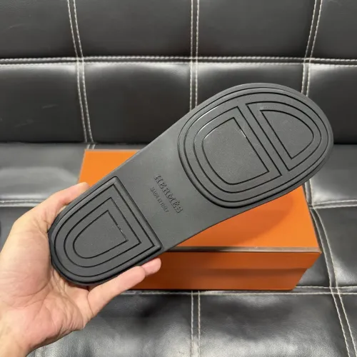 Replica Hermes Slippers For Men #1443418 $56.00 USD for Wholesale