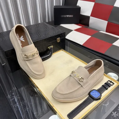 Replica Armani Leather Shoes For Men #1443446 $82.00 USD for Wholesale
