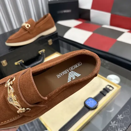Replica Armani Leather Shoes For Men #1443447 $82.00 USD for Wholesale